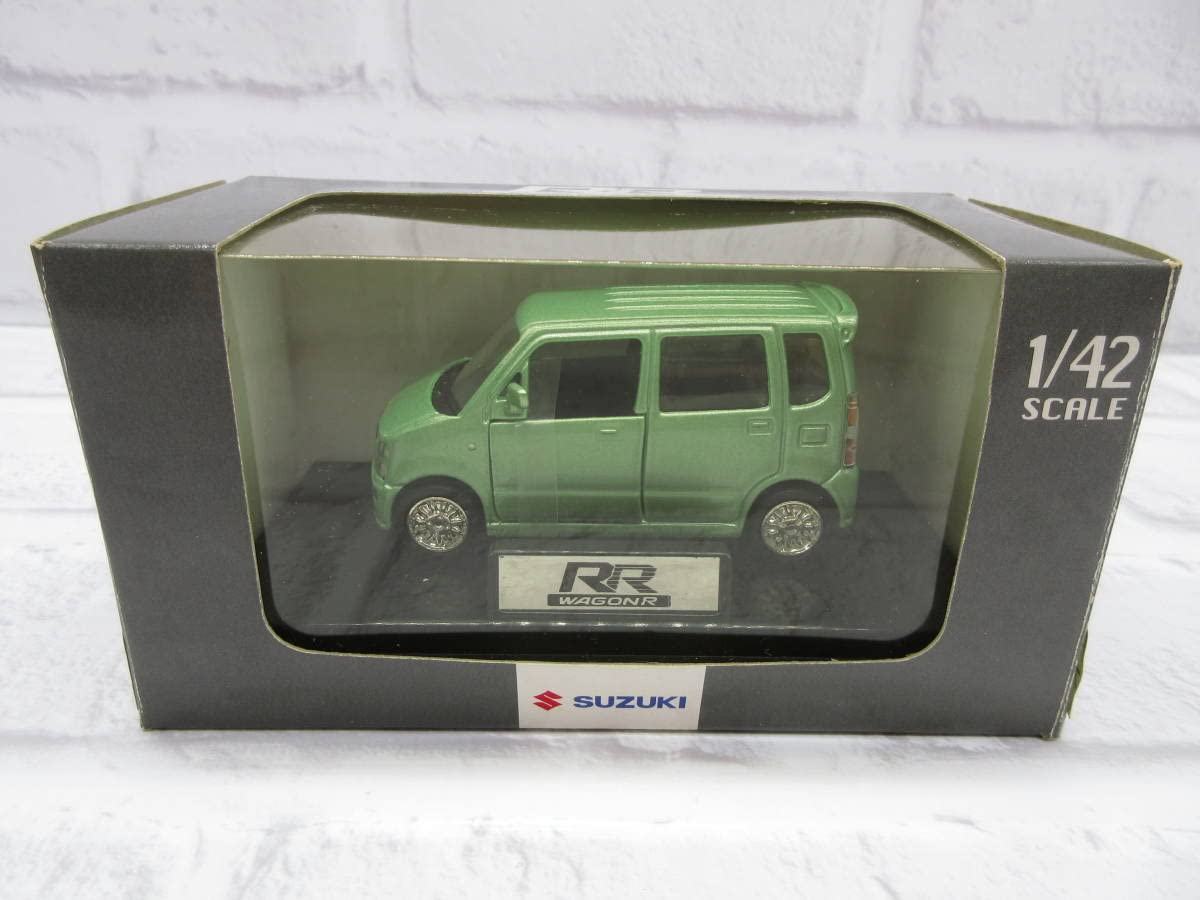 SUZUKI WAGONR RR 1/42スケール ミニカーセット　サンプル Amazon.co.jp: ミニカー 1/42 スズキ ワゴンR RR ブリージンググリーン